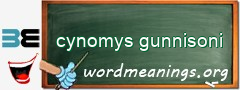 WordMeaning blackboard for cynomys gunnisoni